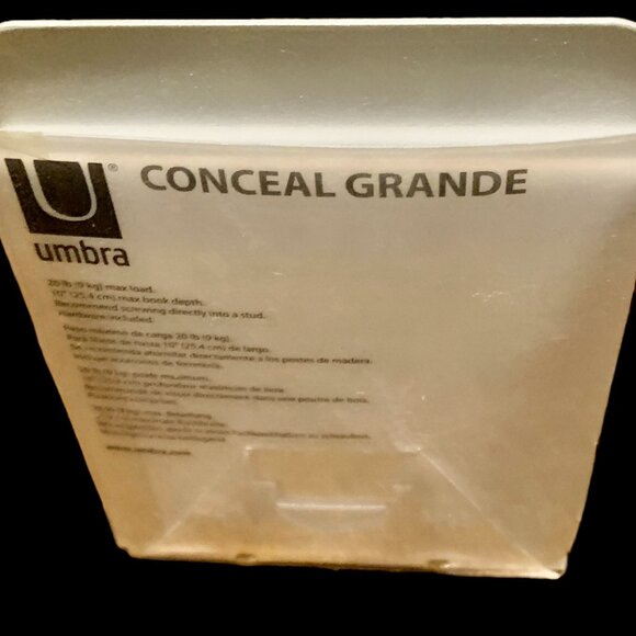 Umbra Conceal, Sturdy Metal Floating Bookshelf for Wall, Silver, Small, Set of 3 - Picture 2 of 5